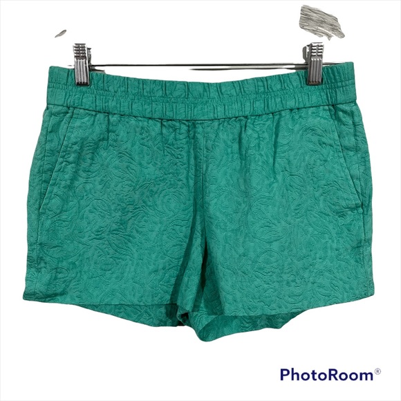 J. Crew size 4 elastic waistband sea green shorts - Picture 1 of 8